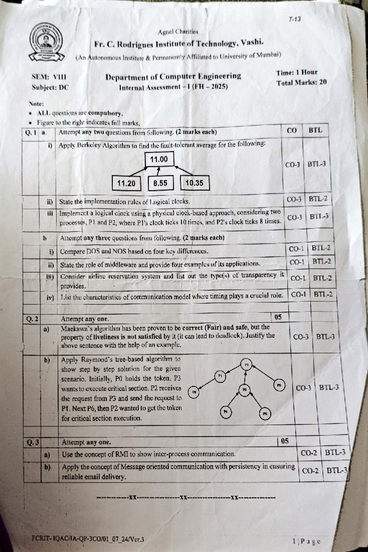Sem 8 Computer Engineering Internal Assessment Papers (2025) - Studocu