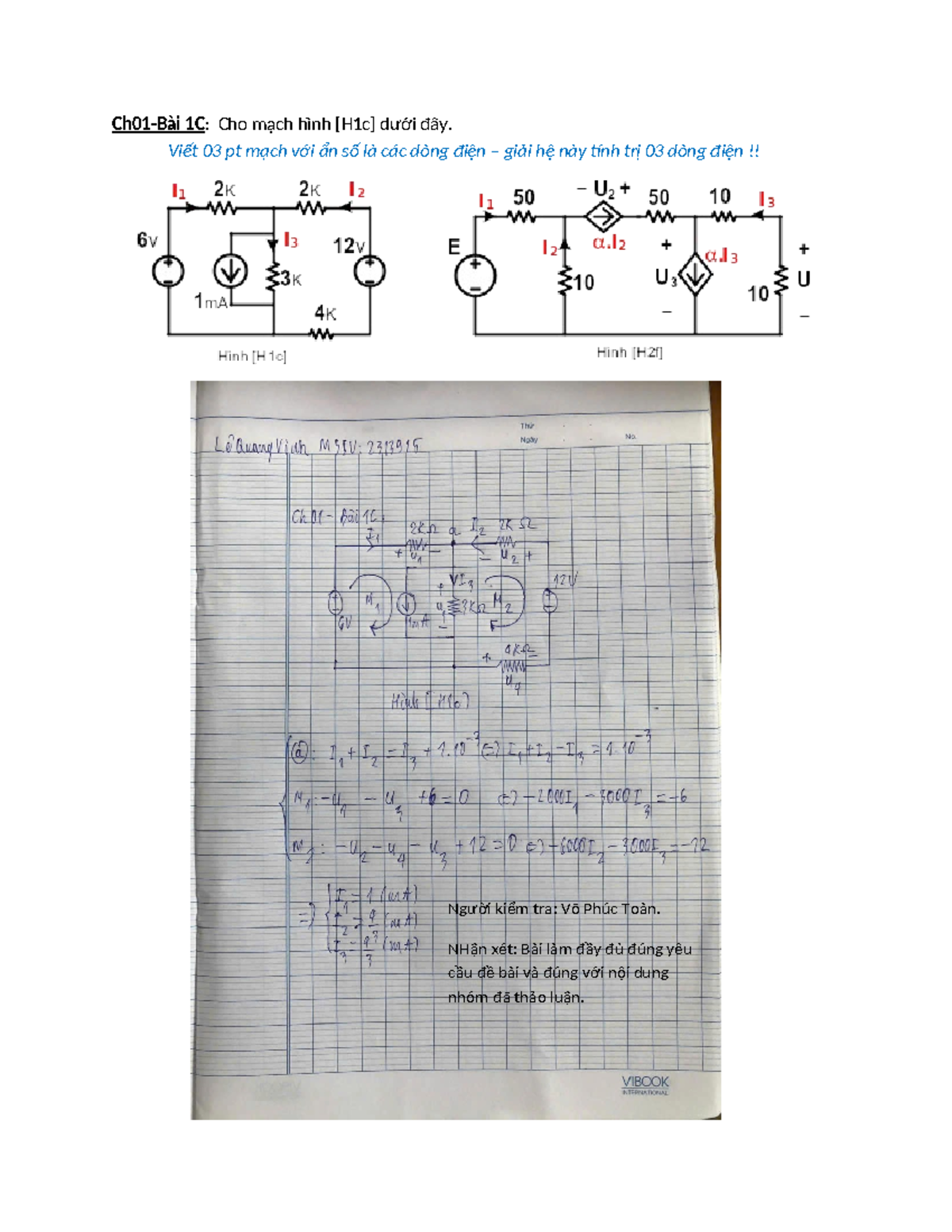 Ch01bai2 - fdfdfd - Thí nghiệm vật lí - Ch01-Bài 1C: Cho mạch hình [H1c ...