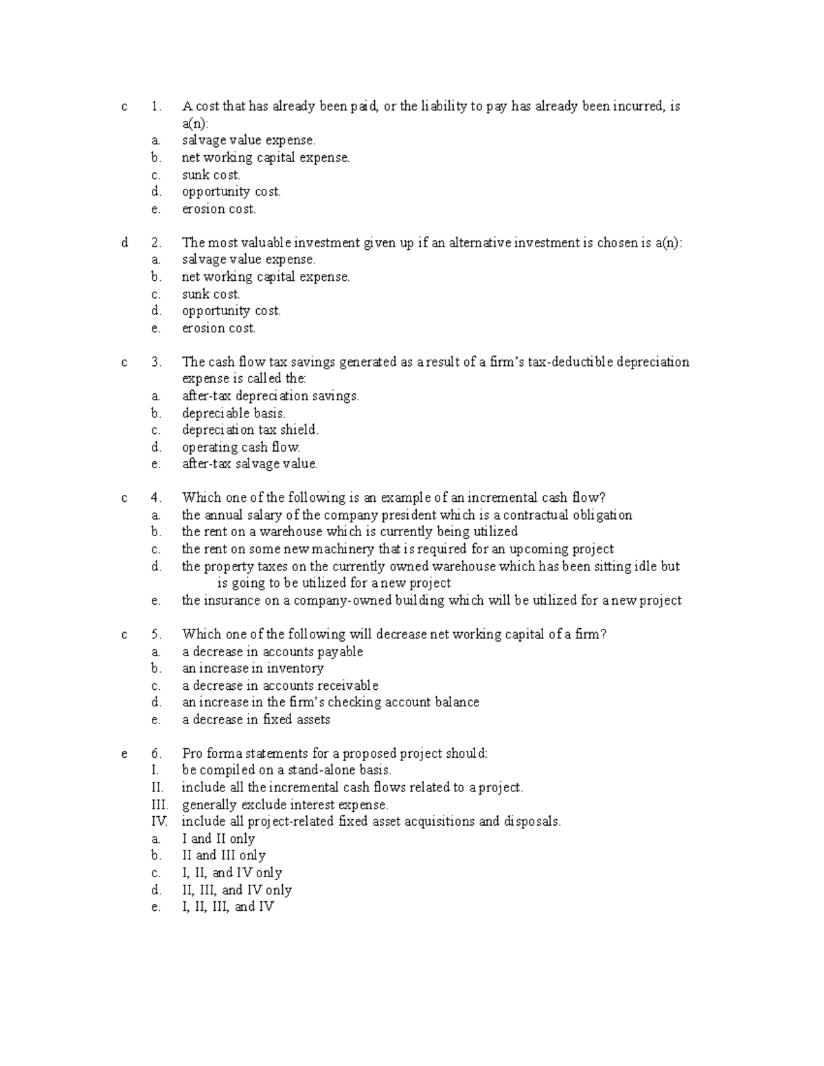 Answers 9 - Study Guide for Financial Concepts and Cash Flows - Studocu