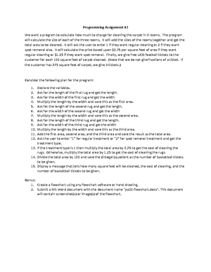 Programming Assignment 06 - The program should work as follows: a. When ...