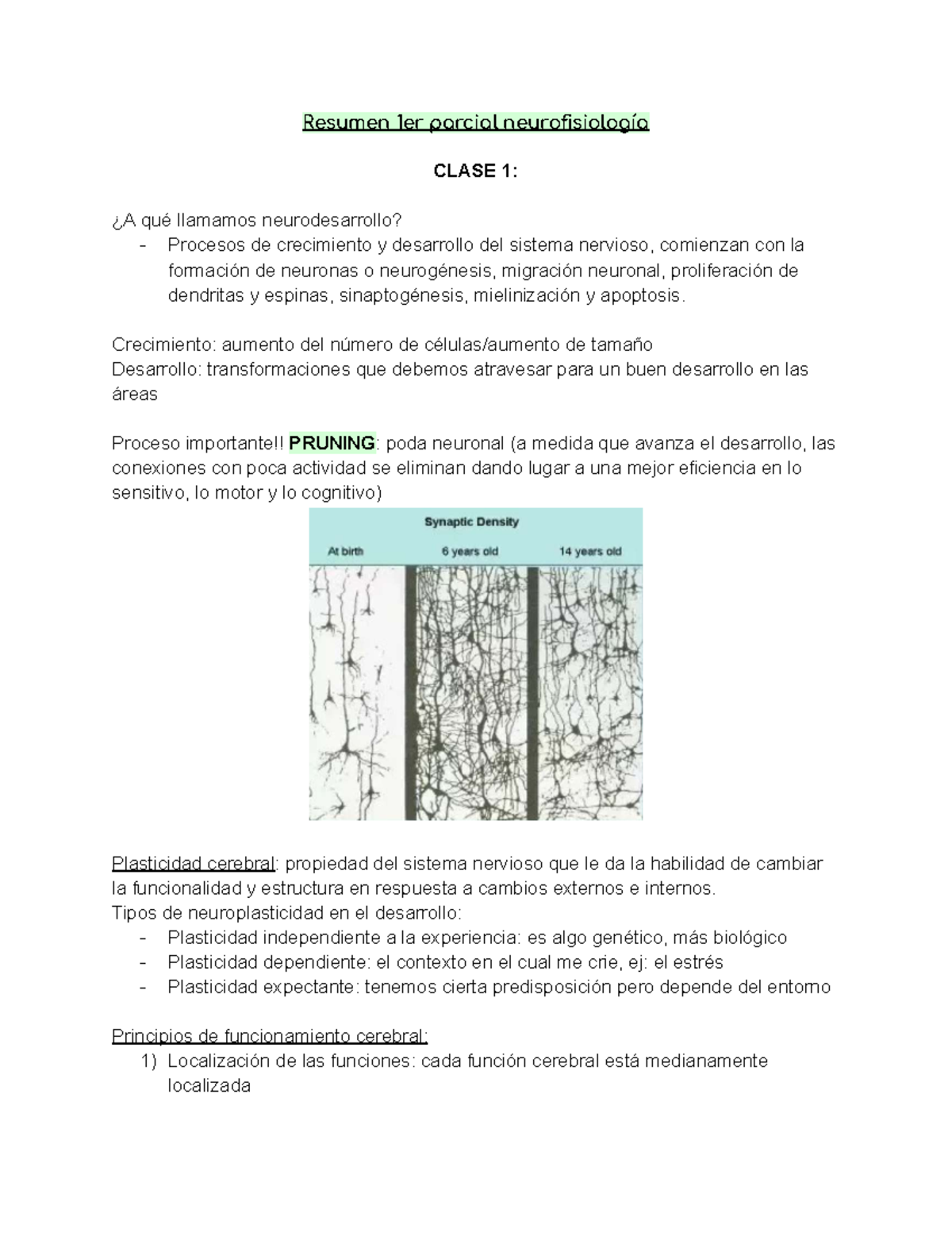Resumen Neurofisiologia primer parcial - Resumen 1er parcial ...