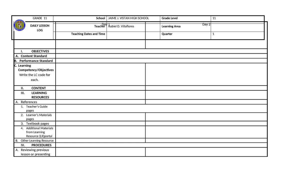DLL-ORAL(AUG5-9) - Daily Lesson Log for Oral Communication Grade 11 ...