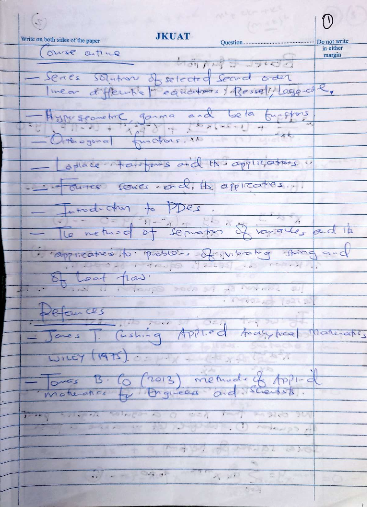 SMA 2320 AAM 3 - These are notes on analytical applied mathematics 1 ...
