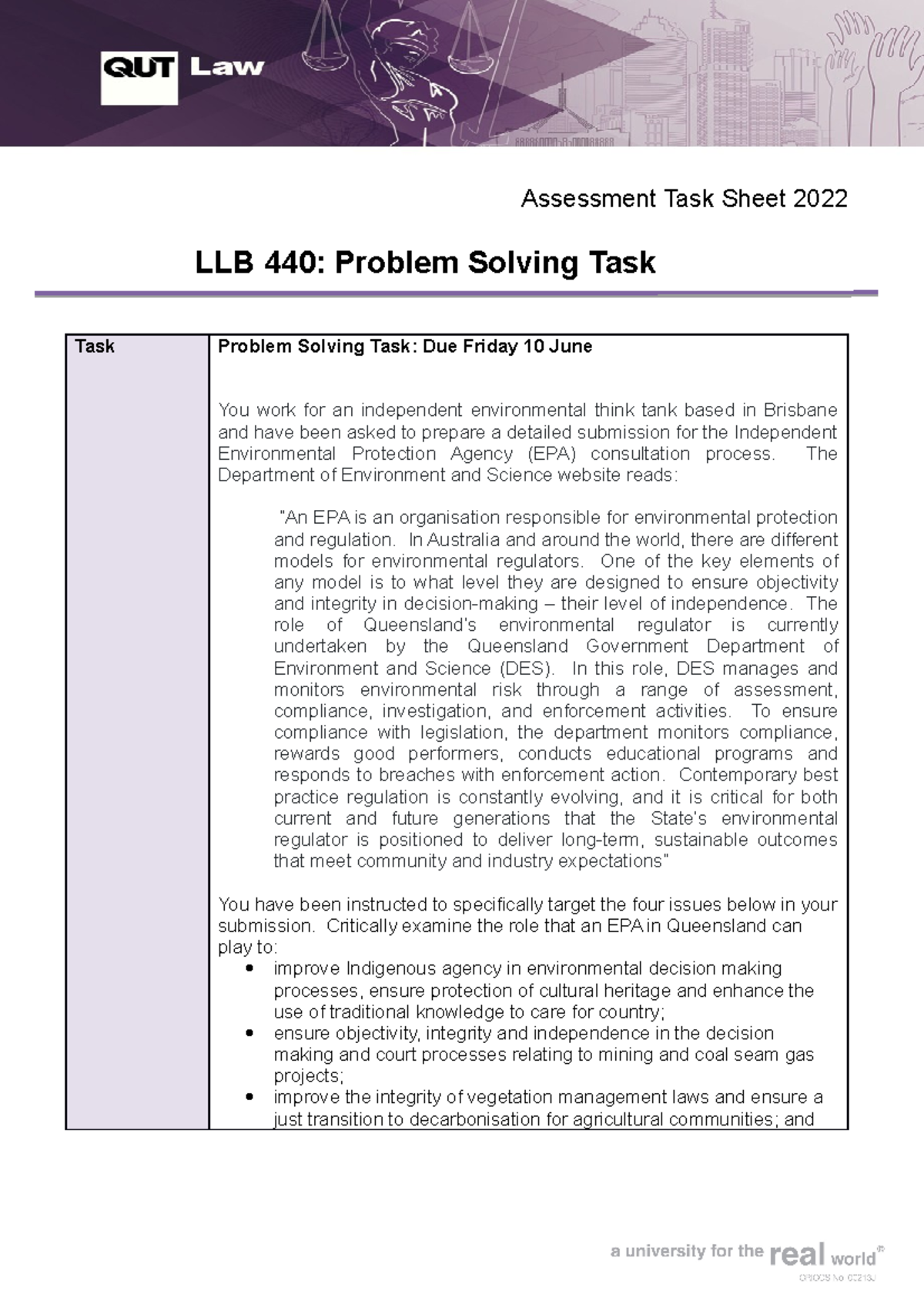 LLB440 PST Task Sheet 2022(1) - Assessment Task Sheet 2022 LLB 440 ...