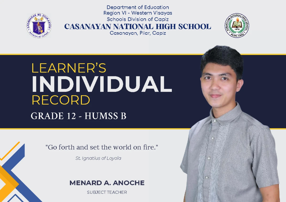 Senior High School Assessment Record in Gradient Green and Tribal ...