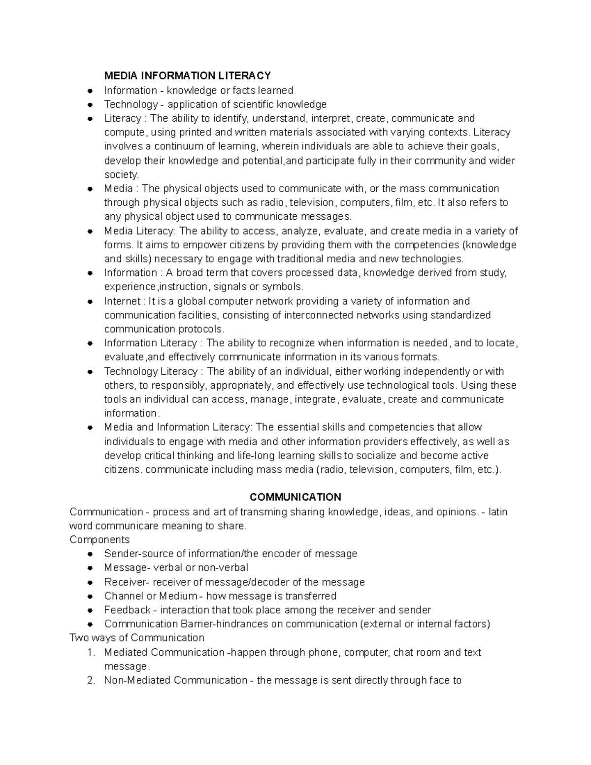 MIL Reviewer - Media and Information Technology - MEDIA INFORMATION ...