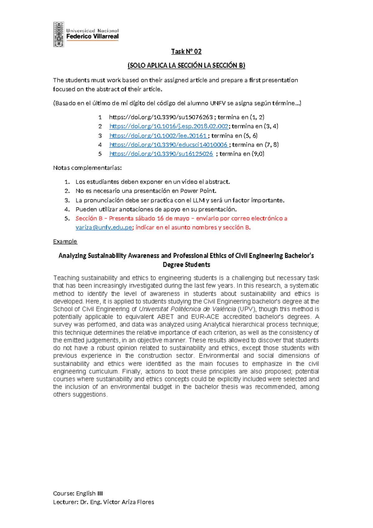 Task 02, 03 & 04: Presentations on Article Abstracts, Introductions ...