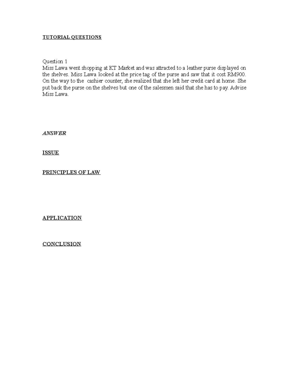 LAW438 Tutorial Questions: Contract Law Scenarios & Advice - Studocu