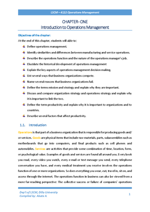Fundamentals of Logistics Management (LOG101) - Chapter 1 Overview ...