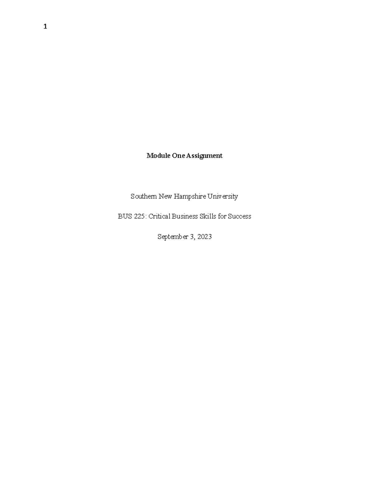 BUS225 Module One Assignment: Exploring Critical Thinking in Business ...