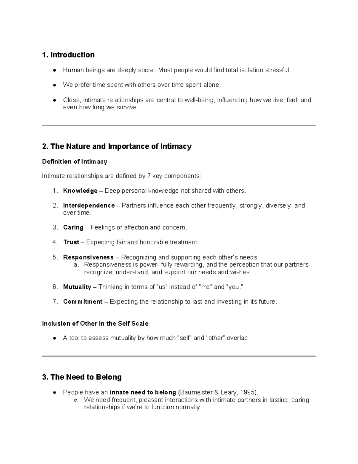 Chapter 1: The Building Blocks of Relationships (PSY 101) - Document Preview