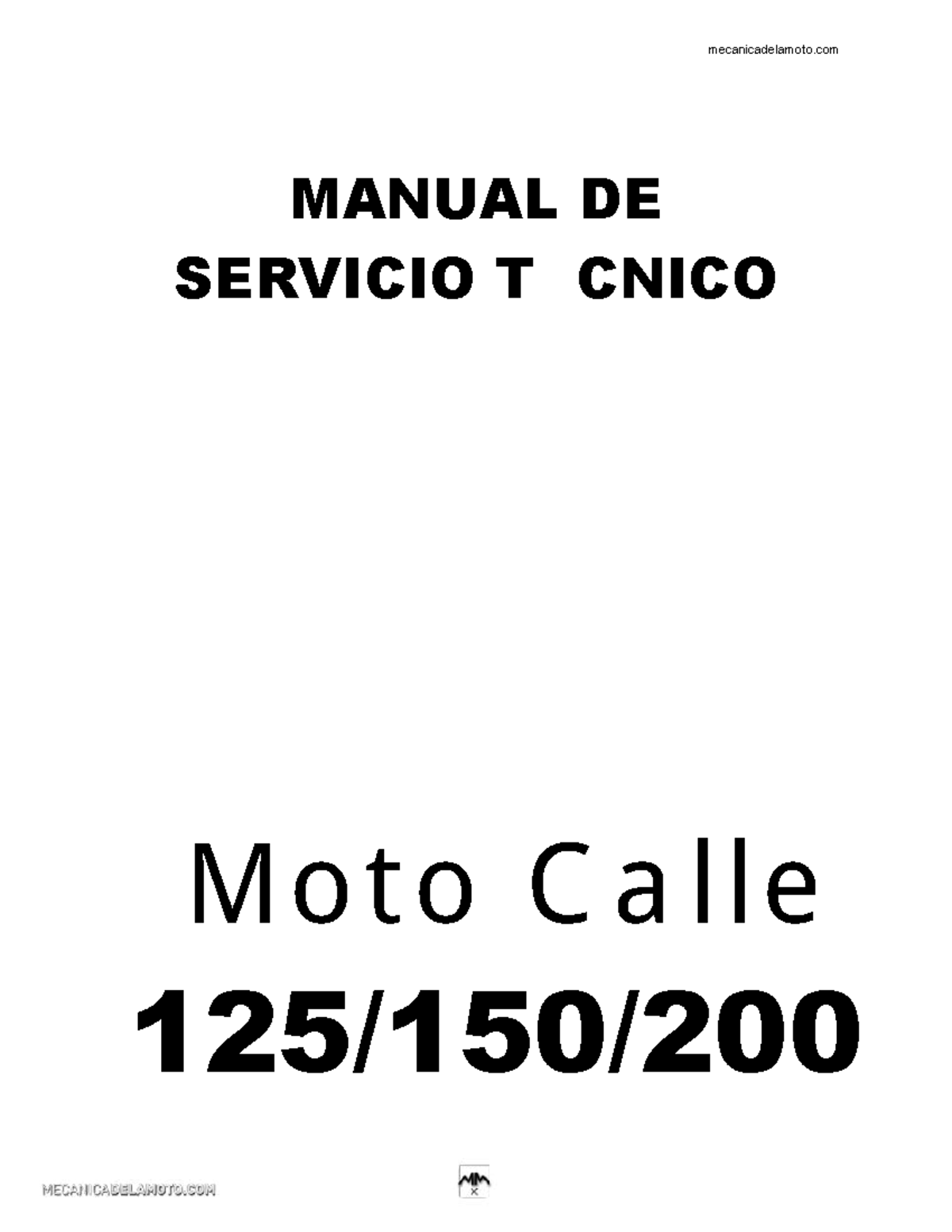 Manual de Servicio Técnico Motomel 125/150/200/250 - Document Preview