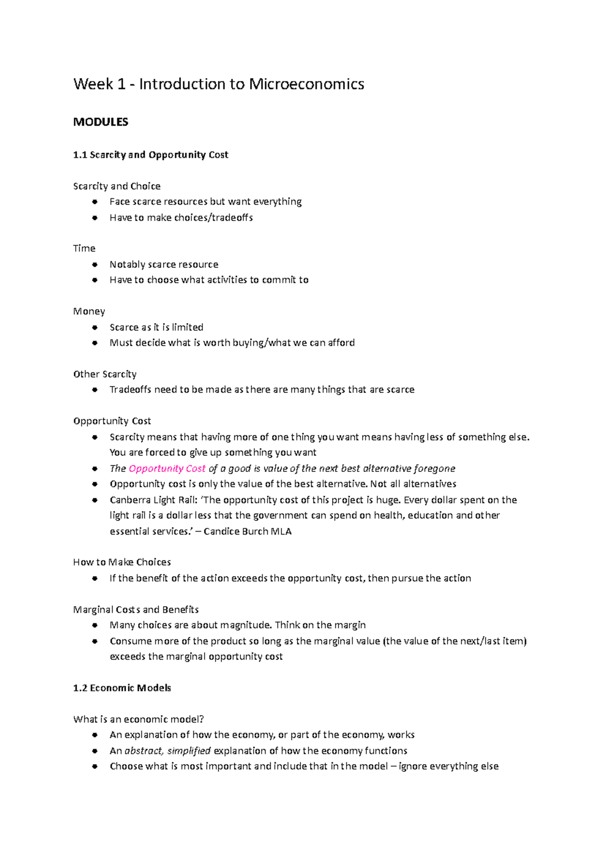 Microeconomics MID-SEM Notes: Key Concepts and Analysis - Studocu