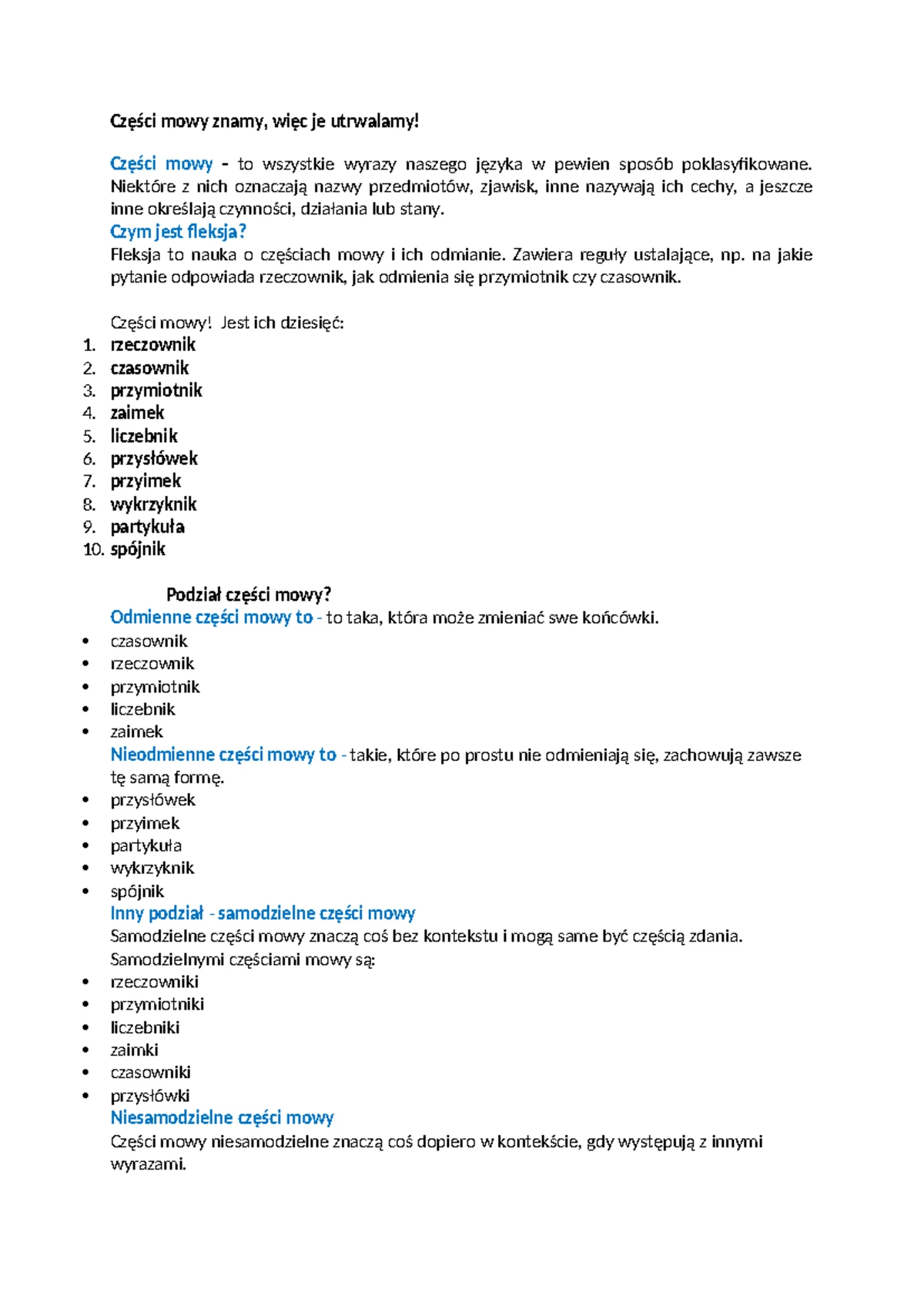 Sprawdzian Części Mowy Klasa 6 Odpowiedzi www.studocu.com