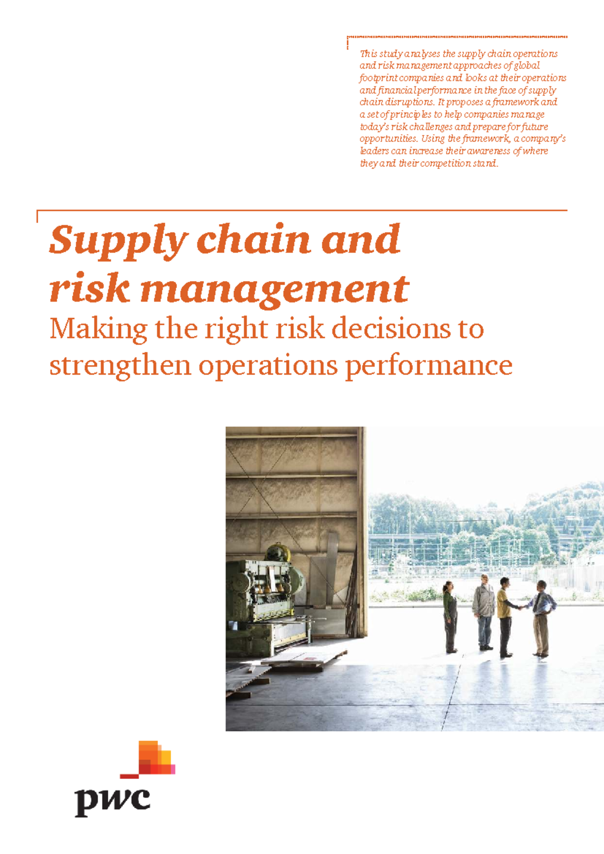 PwC Supply Chain & Risk Management: Analyzing Global Operations ...