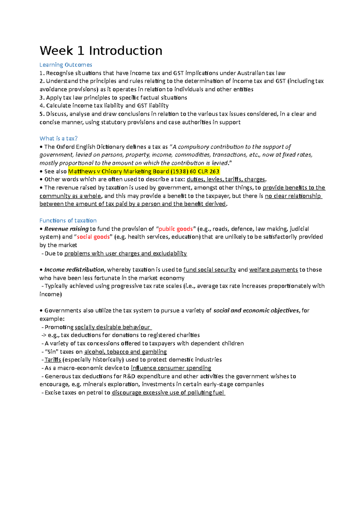 BUSN3014 Week 1 notes - Week 1 Introduction Learning Outcomes 1 ...