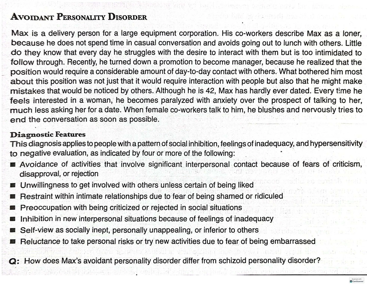 Personality Disorders 393: Mini Case Study on Dependent Personality ...