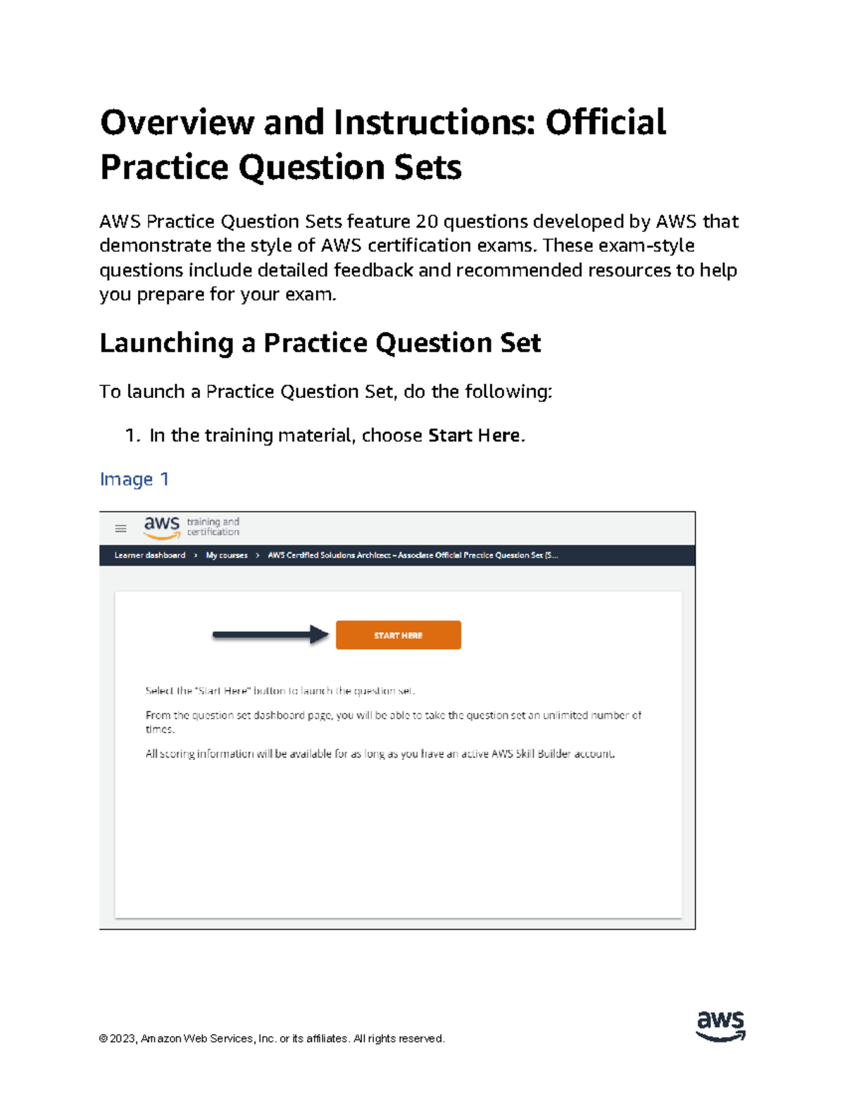 AWS Exam Prep: Official Practice Question Sets Overview & Instructions ...