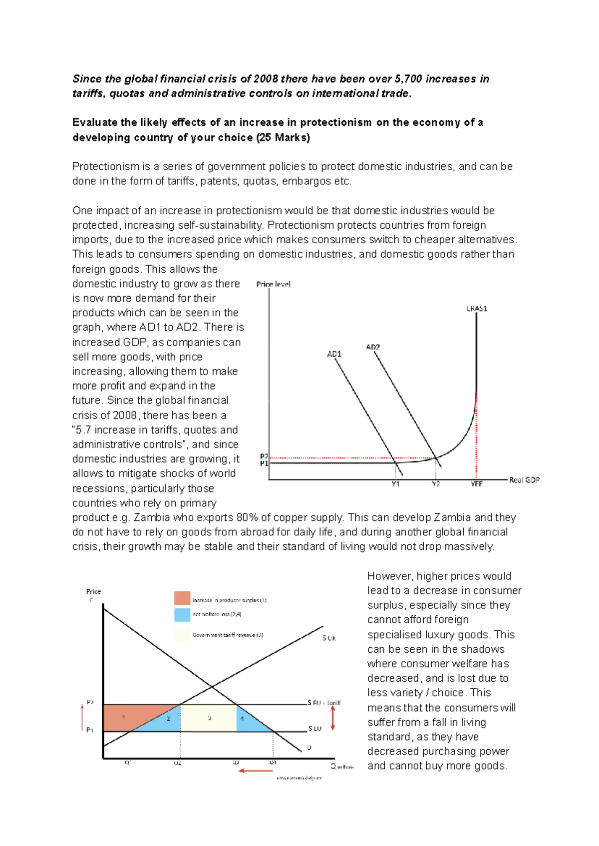 Effects of Protectionism Post-2008 Financial Crisis on Developing ...