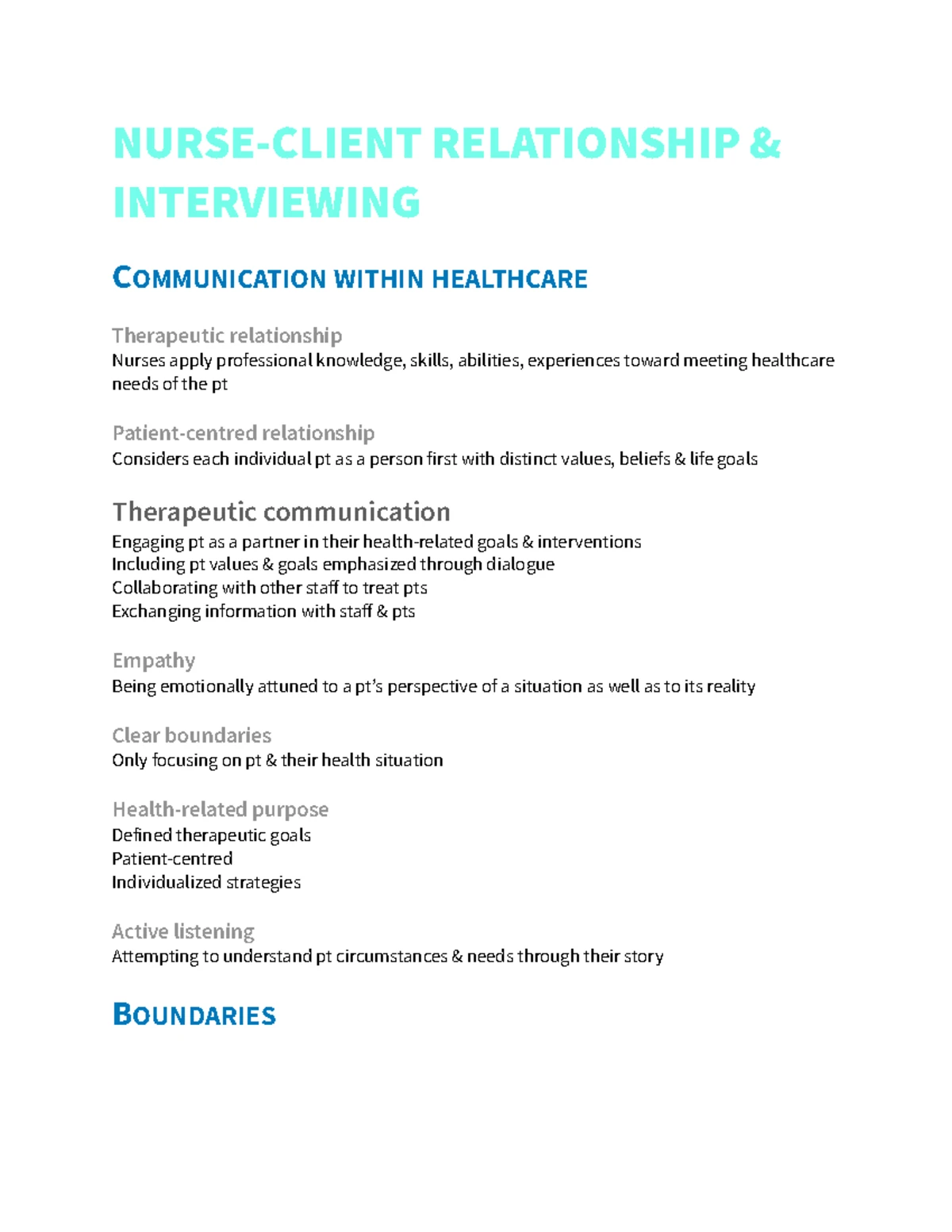 Final Exam Study Guide for Helping Relationships & Communication 2025 ...