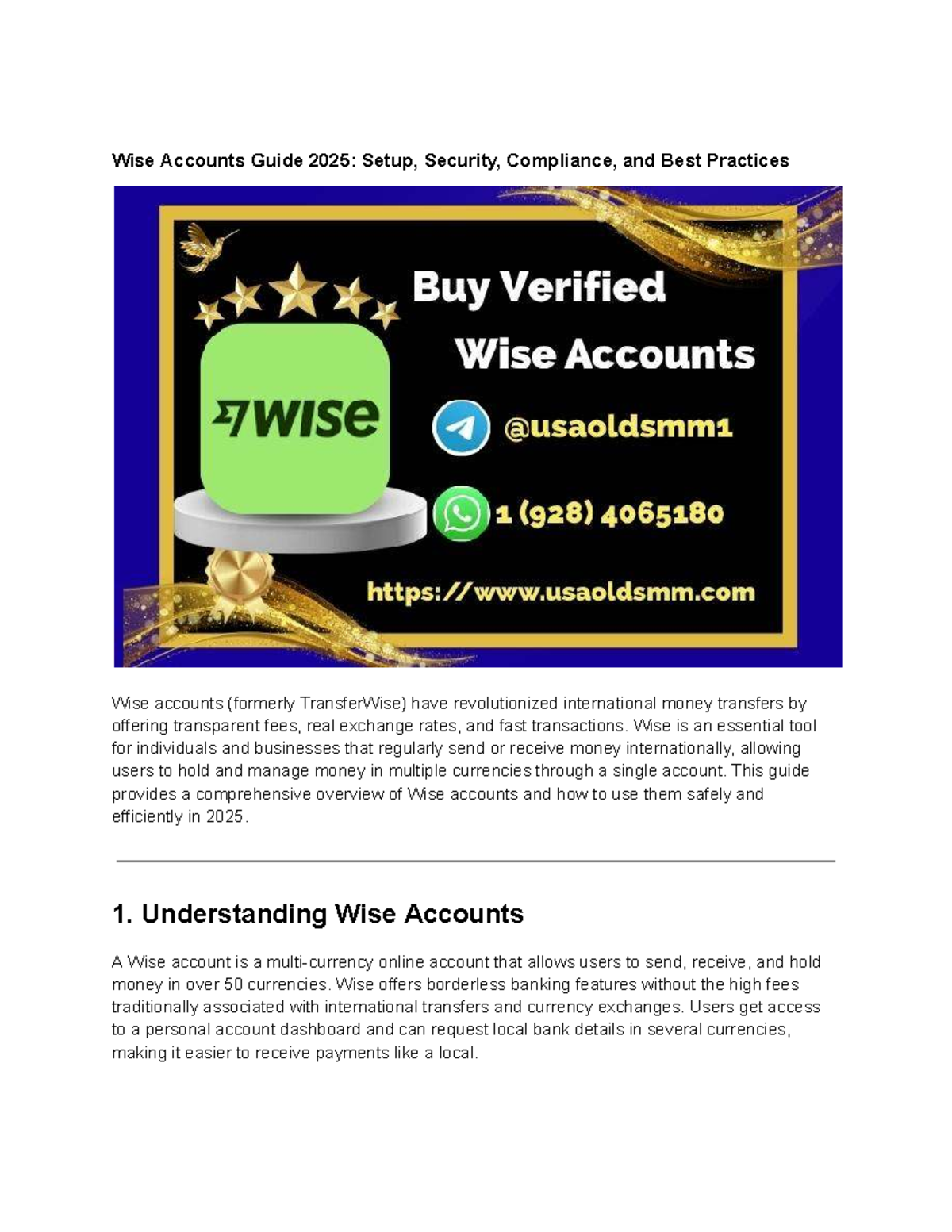 Wise Accounts Guide 2025: Setup, Security, Compliance & Best Practices ...