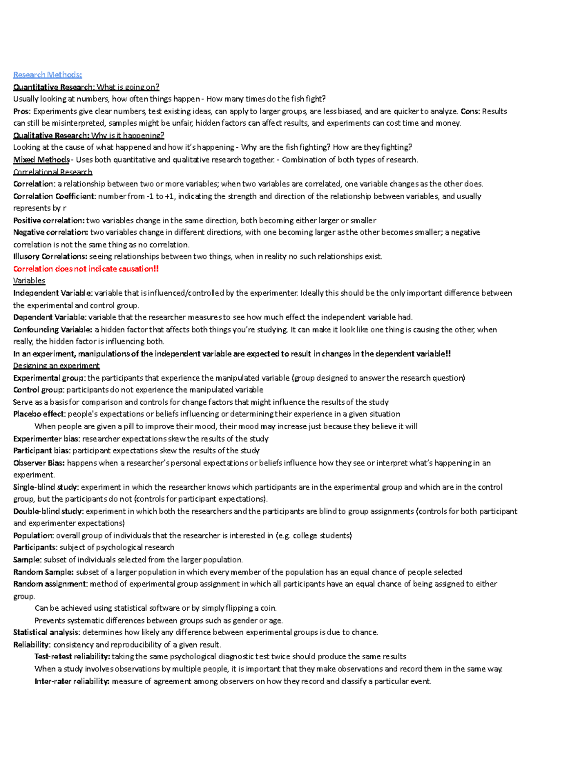 Psych 002 Final Exam Study Guide: Key Concepts & Theories in Psychology ...