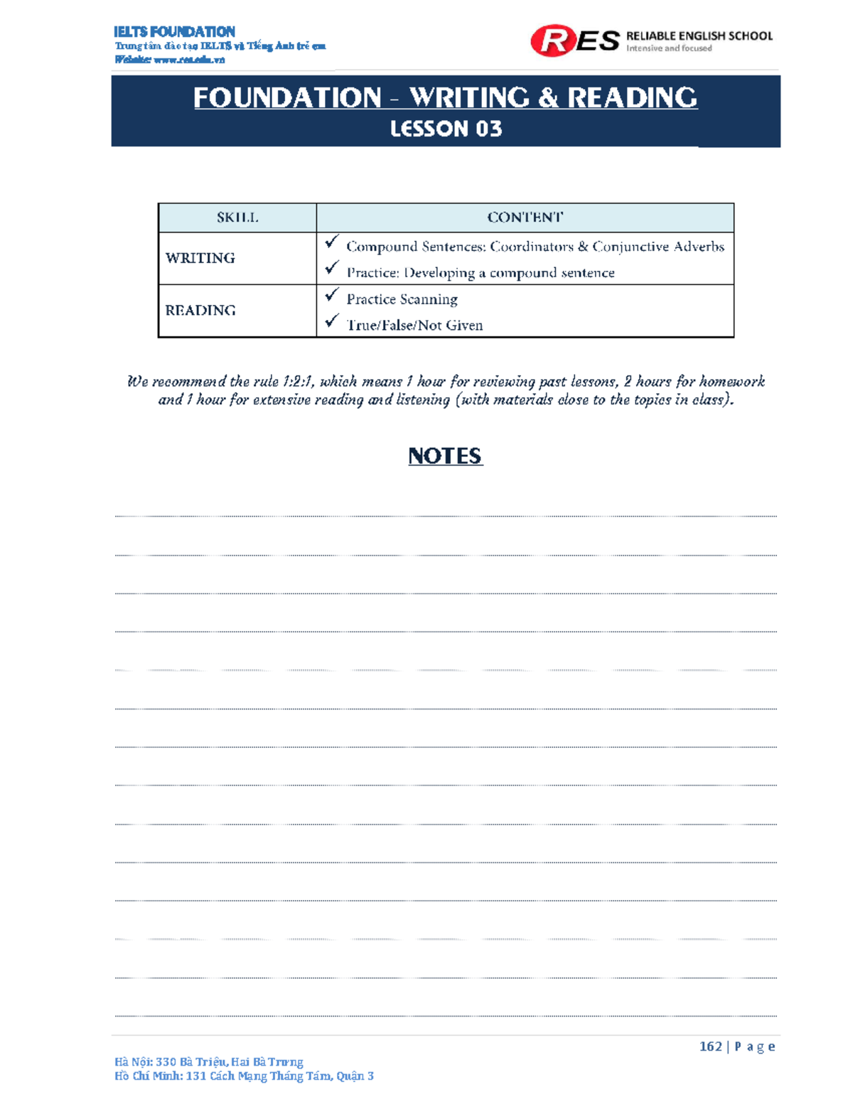 Found Student Book Lesson 03: Writing & Reading Skills - Studocu