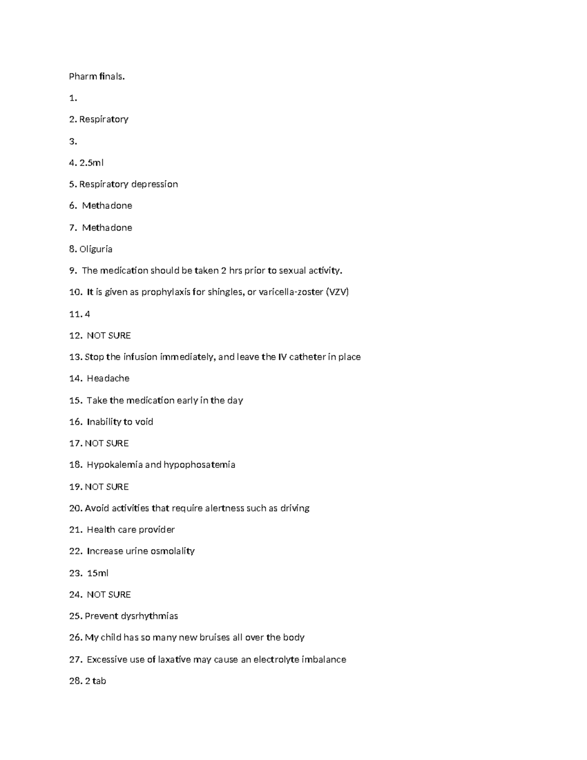 Pharm 101 Finals - Comprehensive Study Guide for Key Concepts - Studocu