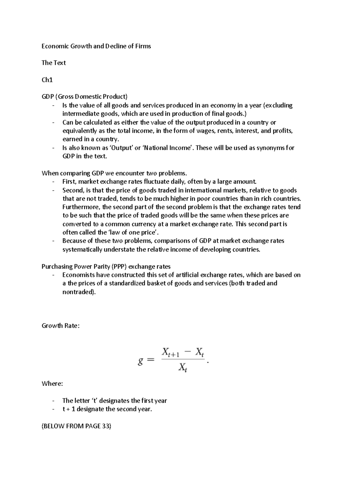 Econ 101: Comprehensive Notes on Economic Growth and Capital - Studocu