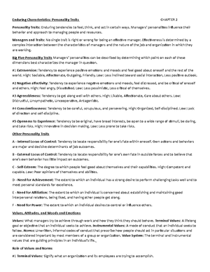 Study Guide Ch 1 - Chapter 1 - What Is Management? Chapter 1 Management ...