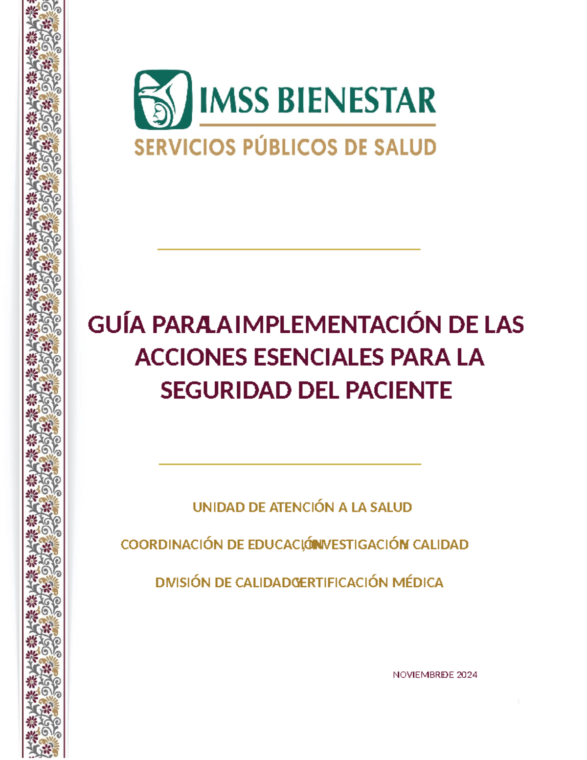 Guía para la Implementación de las AESP - Noviembre 2024 - Studocu