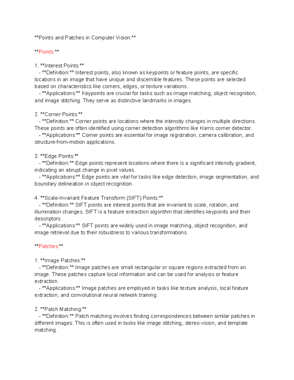 Unit-2: Understanding Points, Patches, and Edges in Computer Vision ...