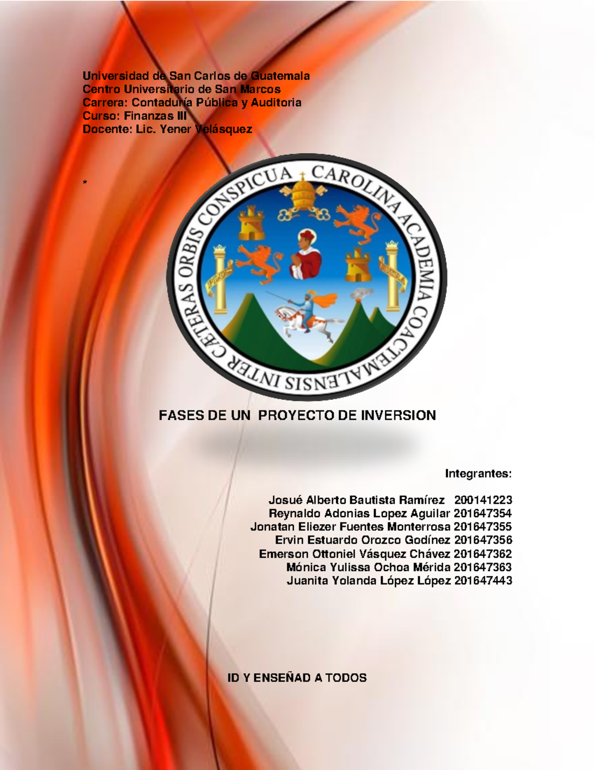 Trabajo de Finanzas III: Etapas del Proyecto de Inversión - Document Preview