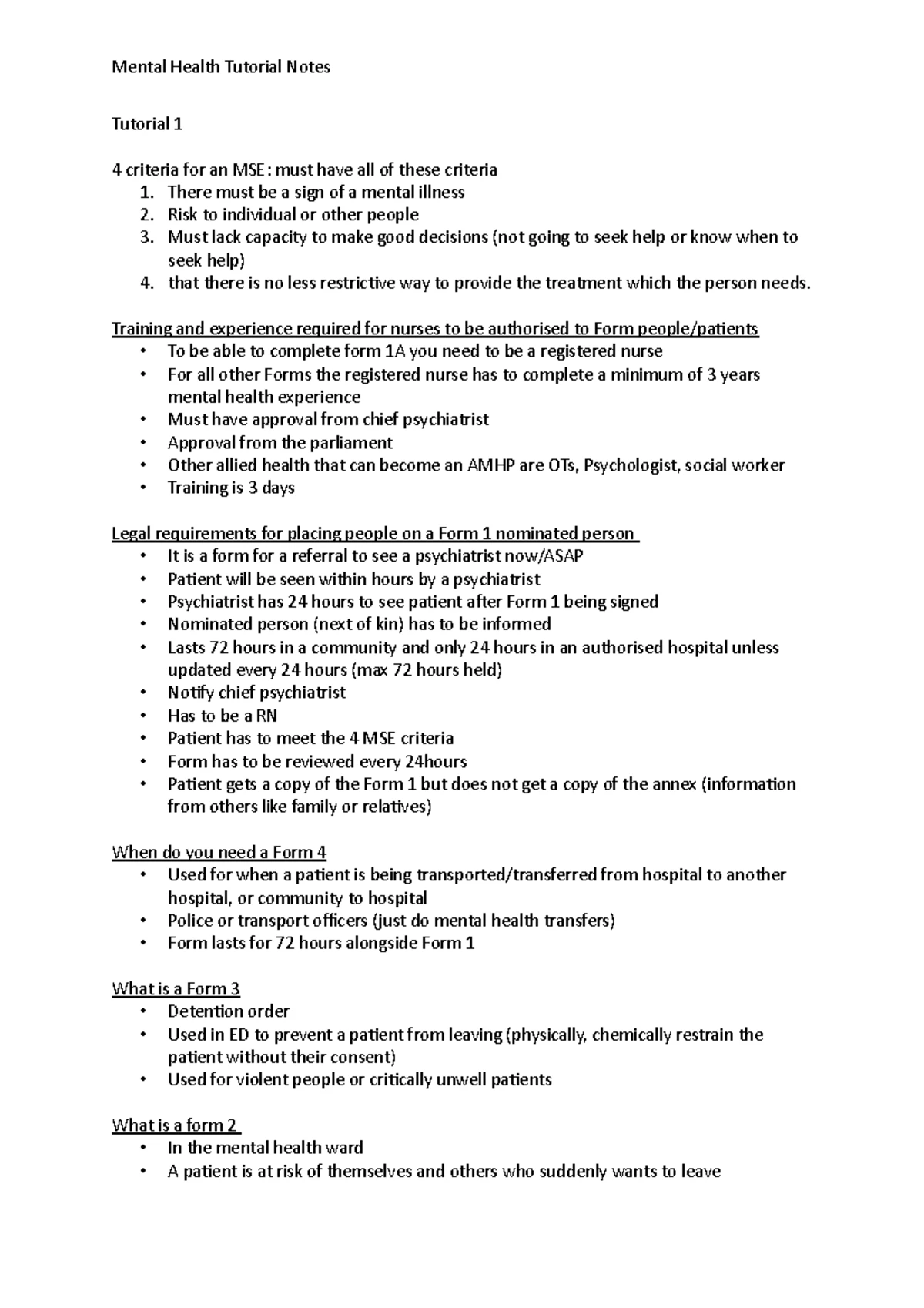 NURS3068 Week 9 Tutorial: Independent Learning Worksheet for NSW ...