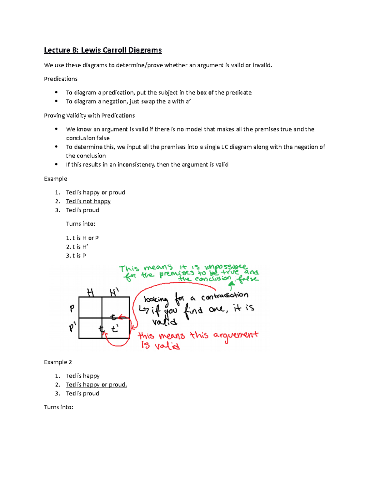 PHIL 1290 Lecture 8 Notes - Lecture 8: Lewis Carroll Diagrams We use ...