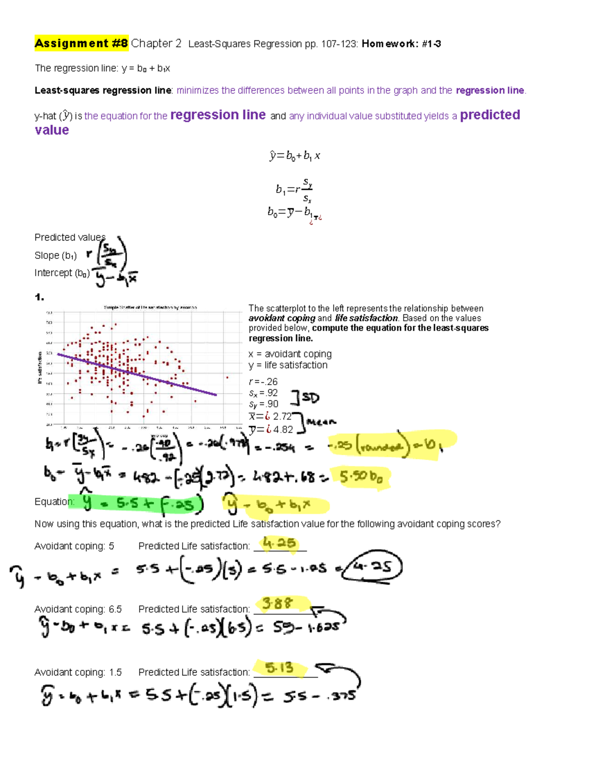 UA Stat Assignment #8KP: Chapter 2 Regression Analysis Homework - Studocu