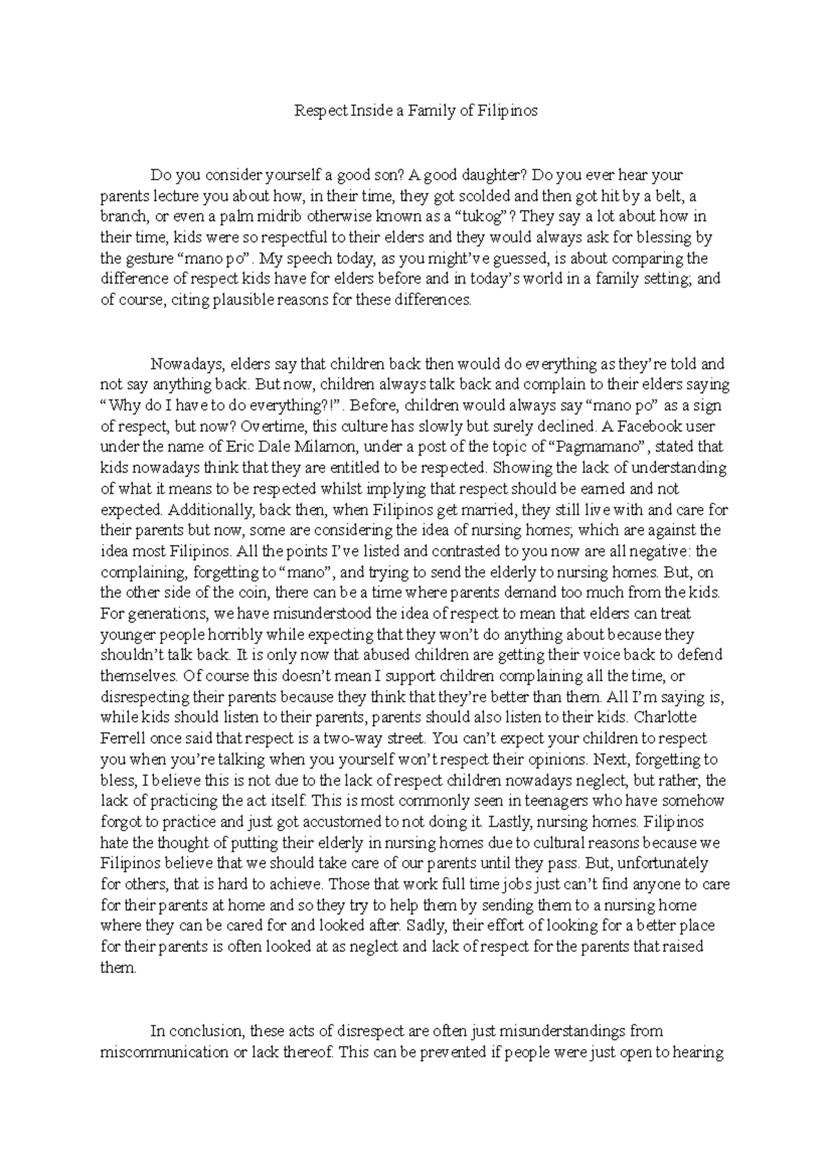 Respect-Inside-a-Family-of-Filipinos - Respect Inside a Family of ...