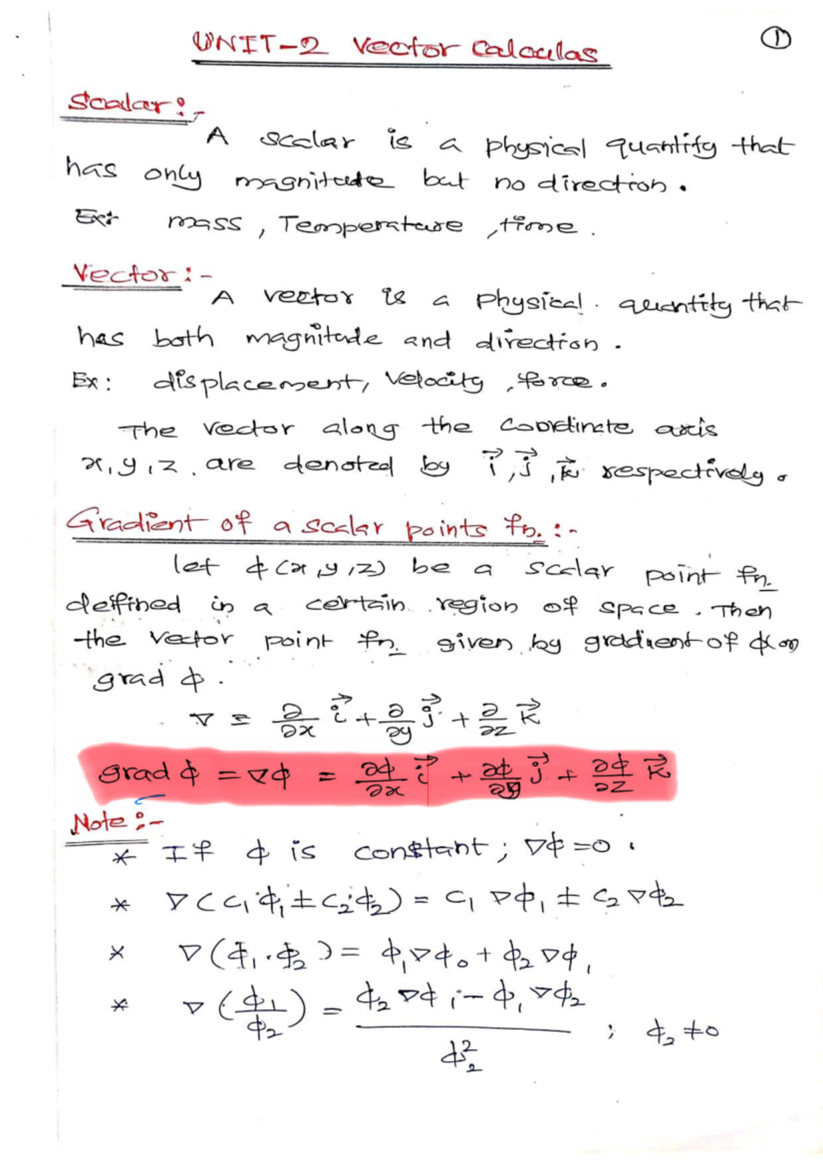 Unit-2 Vector Integral Calculus: Key Concepts and Applications - Studocu