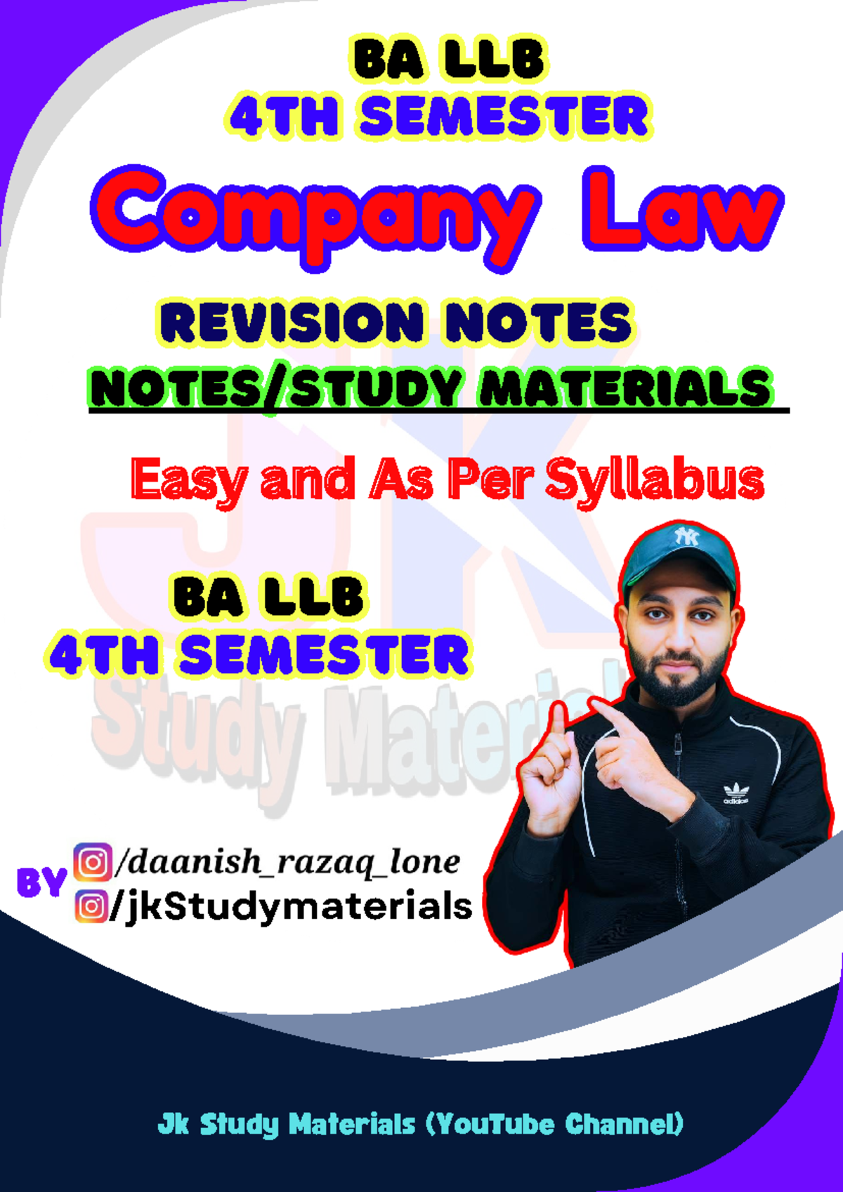Ba LLB 4th Sem Company Law Revision Notes - Kashmir University - Studocu