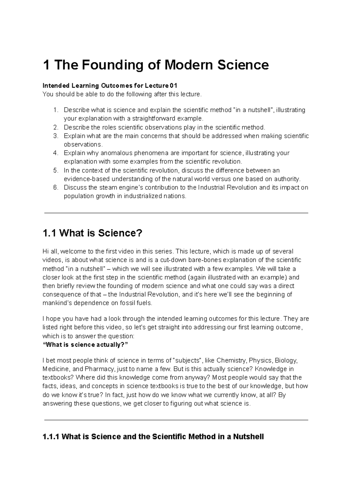 1 The Founding of Modern Science - 1 The Founding of Modern Science ...
