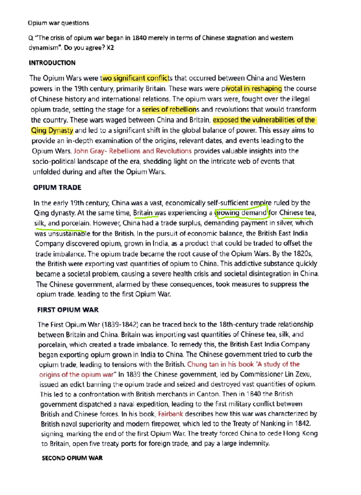 Opium Wars (1839-1860) - Key Notes and Analysis for History Studies ...
