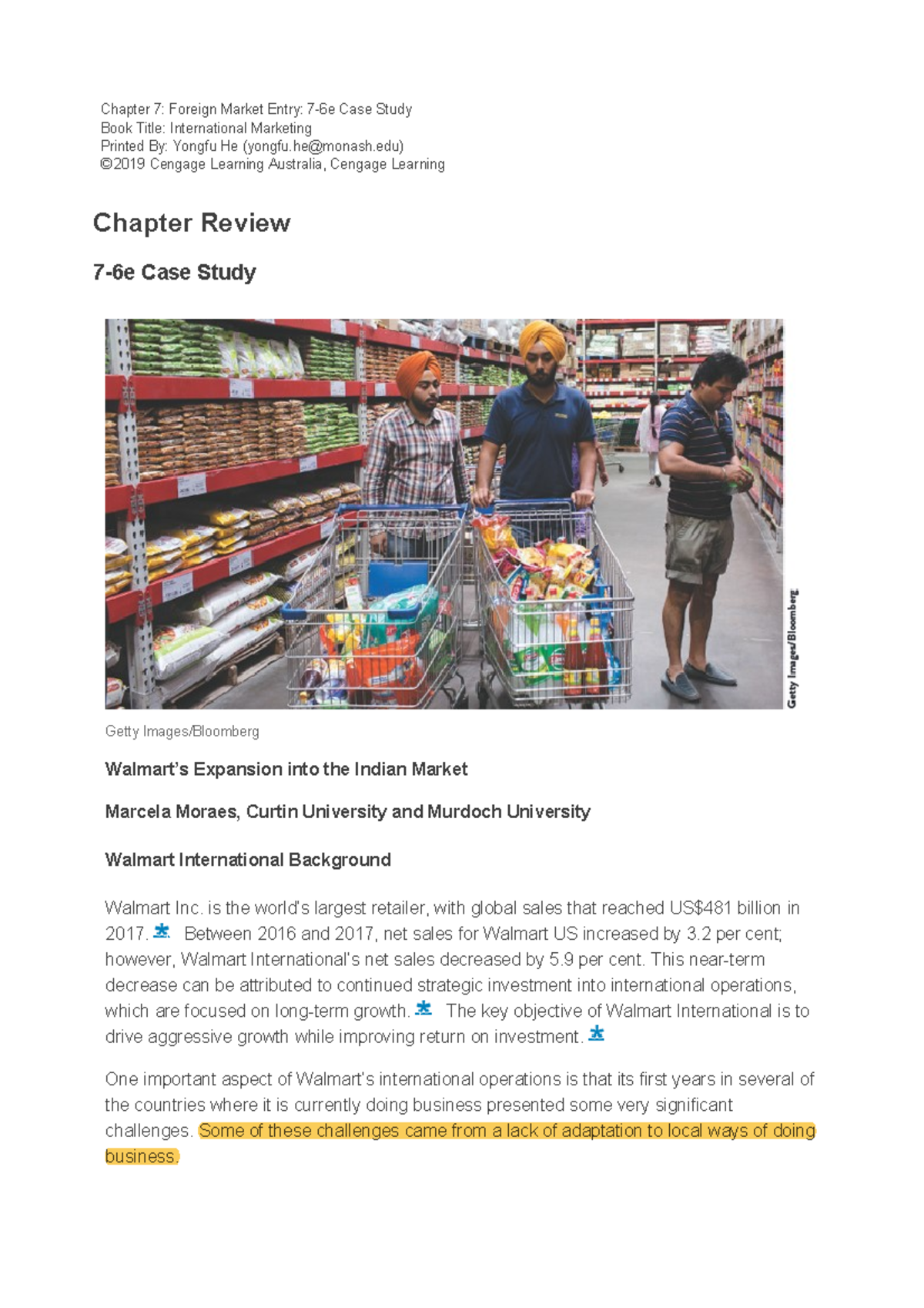Case Study on Walmart's Market Entry Strategy in India (Week 5) - Studocu