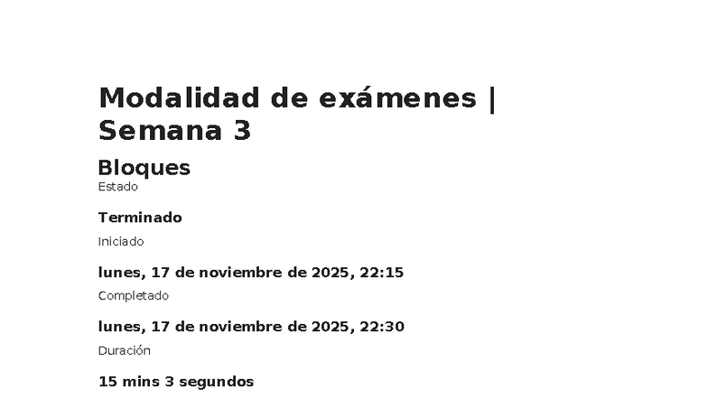 Examen Semana 3: Modalidad de Proyectos y Capacitación - Studocu