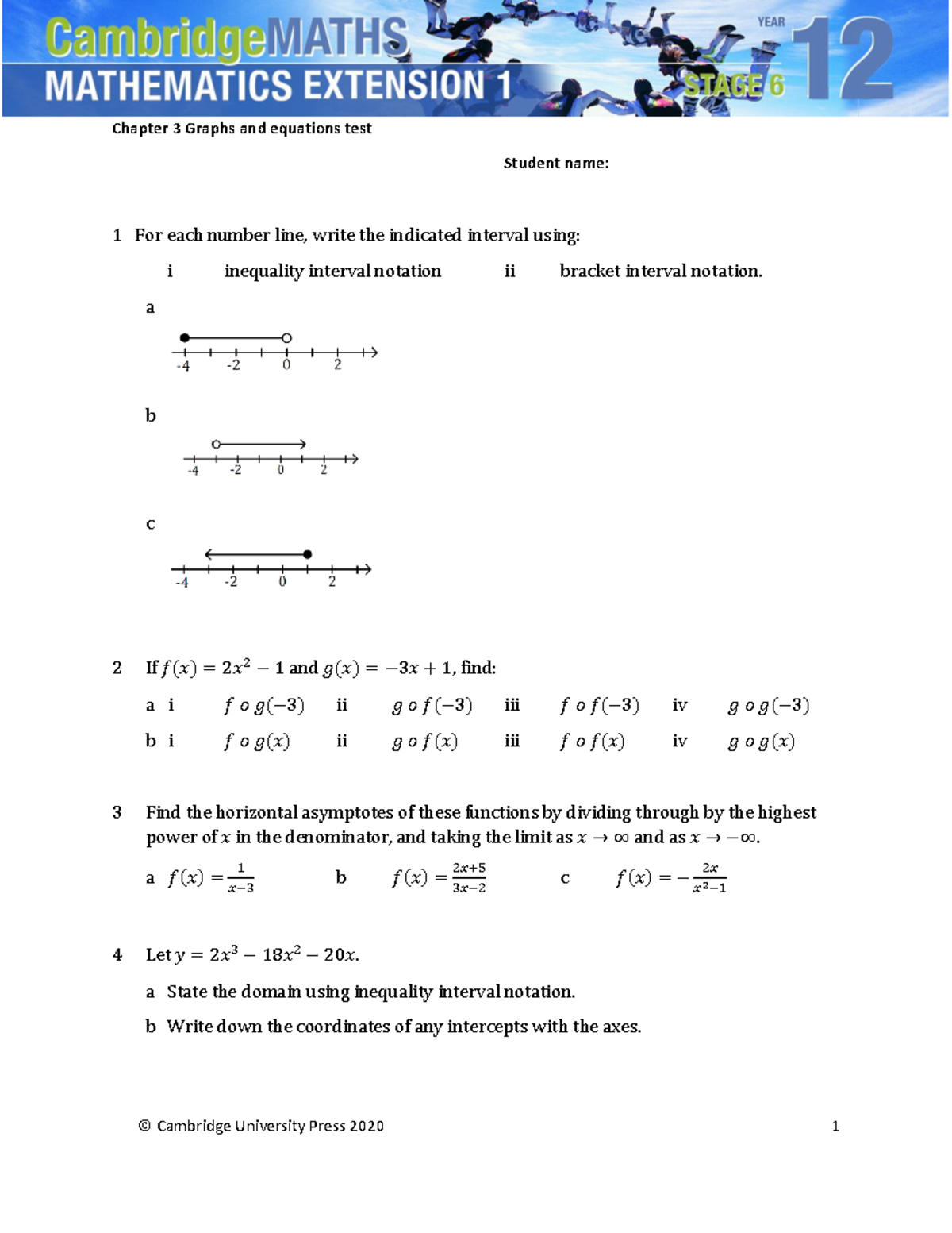 MATH202 - Graphs and Equations Test Review and Solutions - Studocu