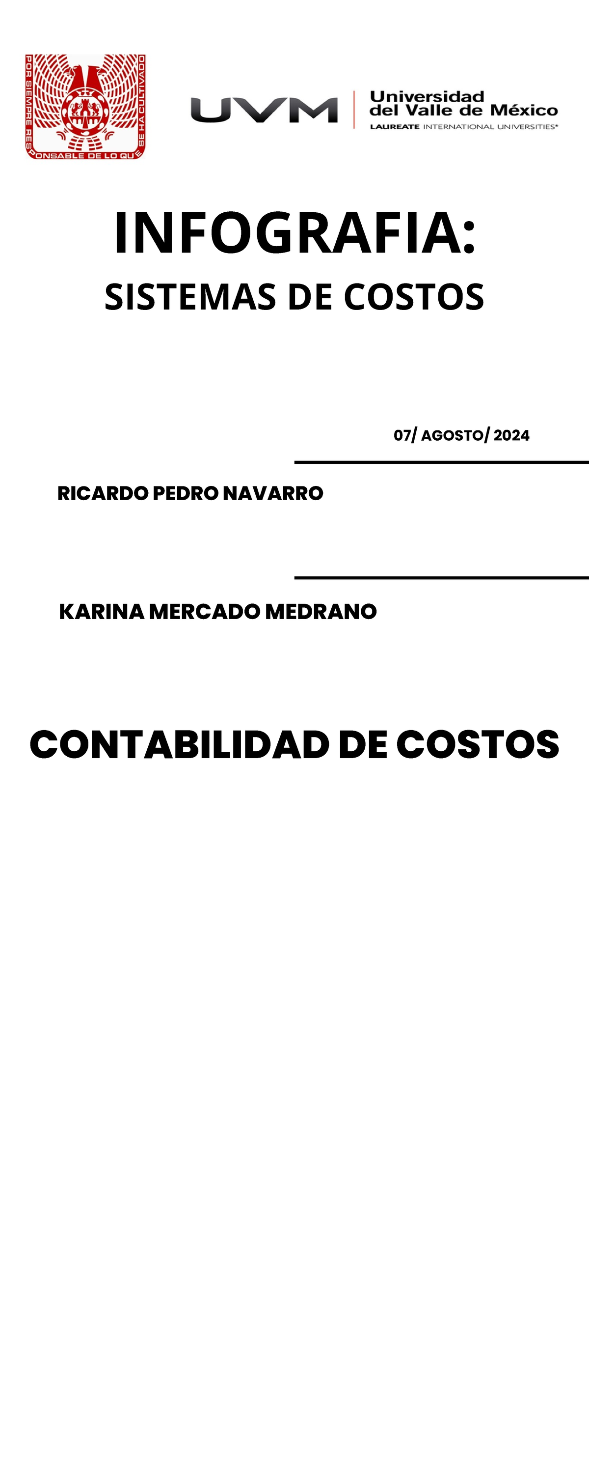 Infografía de Costos y Sistemas - Contabilidad de Costos - INFO101 ...
