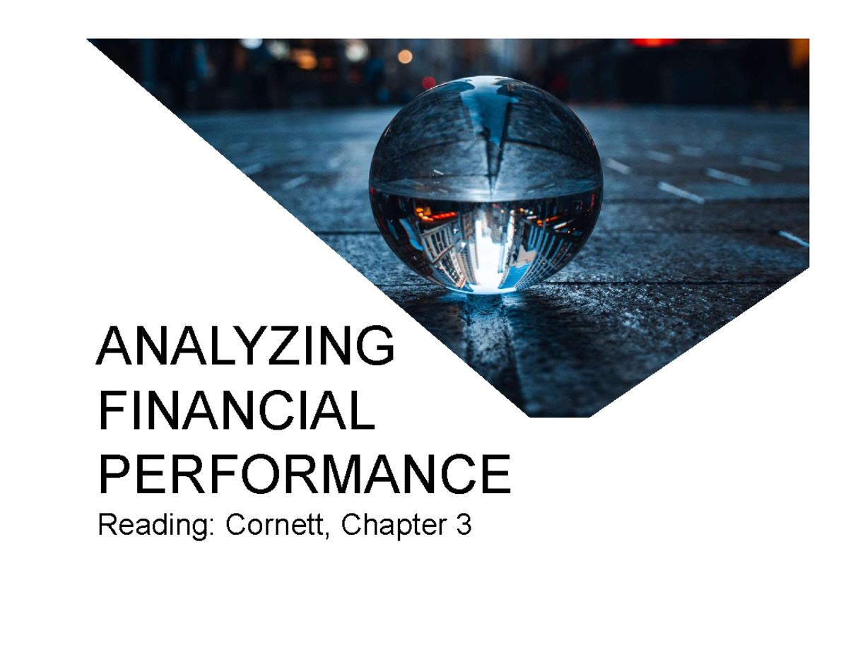 Module 3 - Analysis of Financial Performance Ratios and Metrics - Studocu
