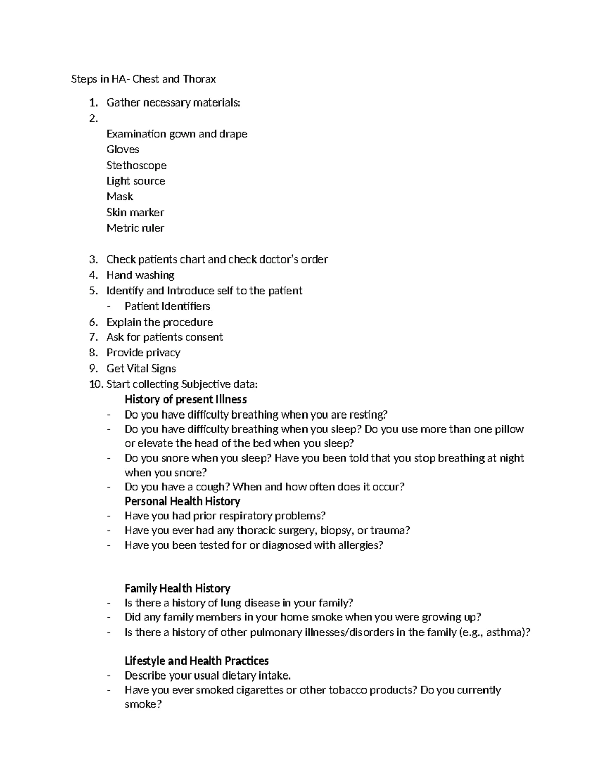 Health Assessment - Midterm Notes for Integrated Holistic Nursing - Studocu