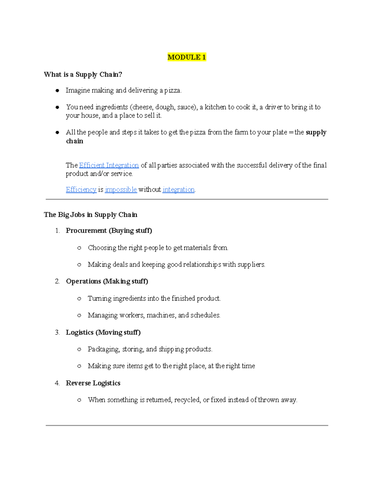 SCM 101: Supply Chain Basics & Inventory Management Study Guide - Studocu