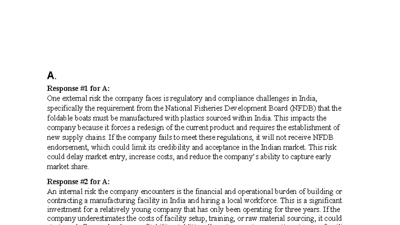 D081 Task 2 - Risk Analysis and Strategic Opportunities in India - Studocu