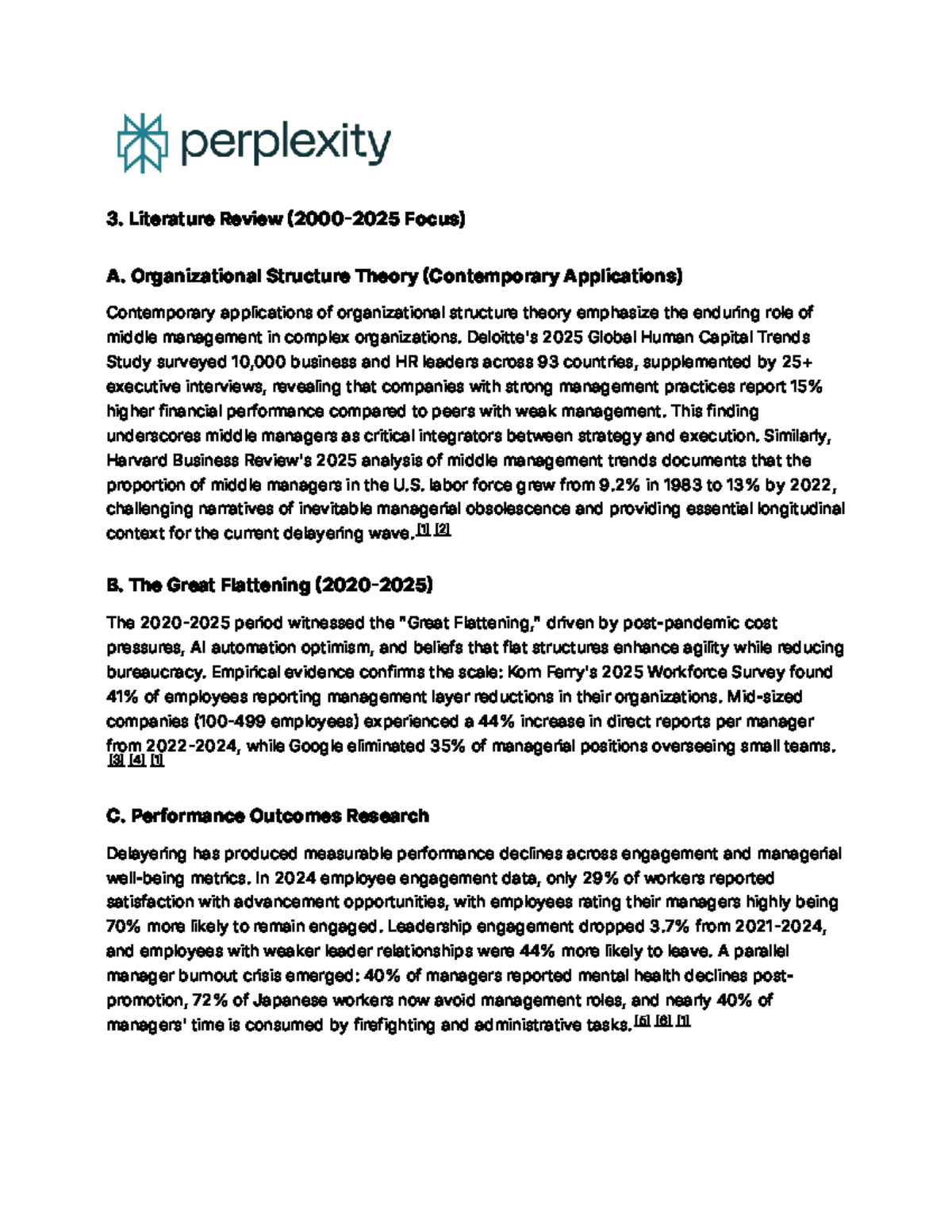 3. Literature Review (2000-2025 Focus) on Org Structure Theory - Studocu